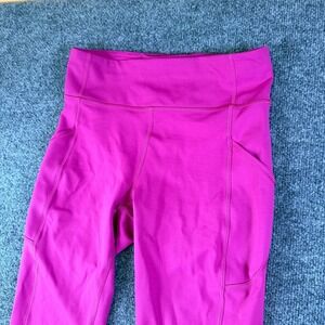 Lululemon Invigorate Crop Leggings Womens 8(27x23) Magenta Purple Wicking Read
